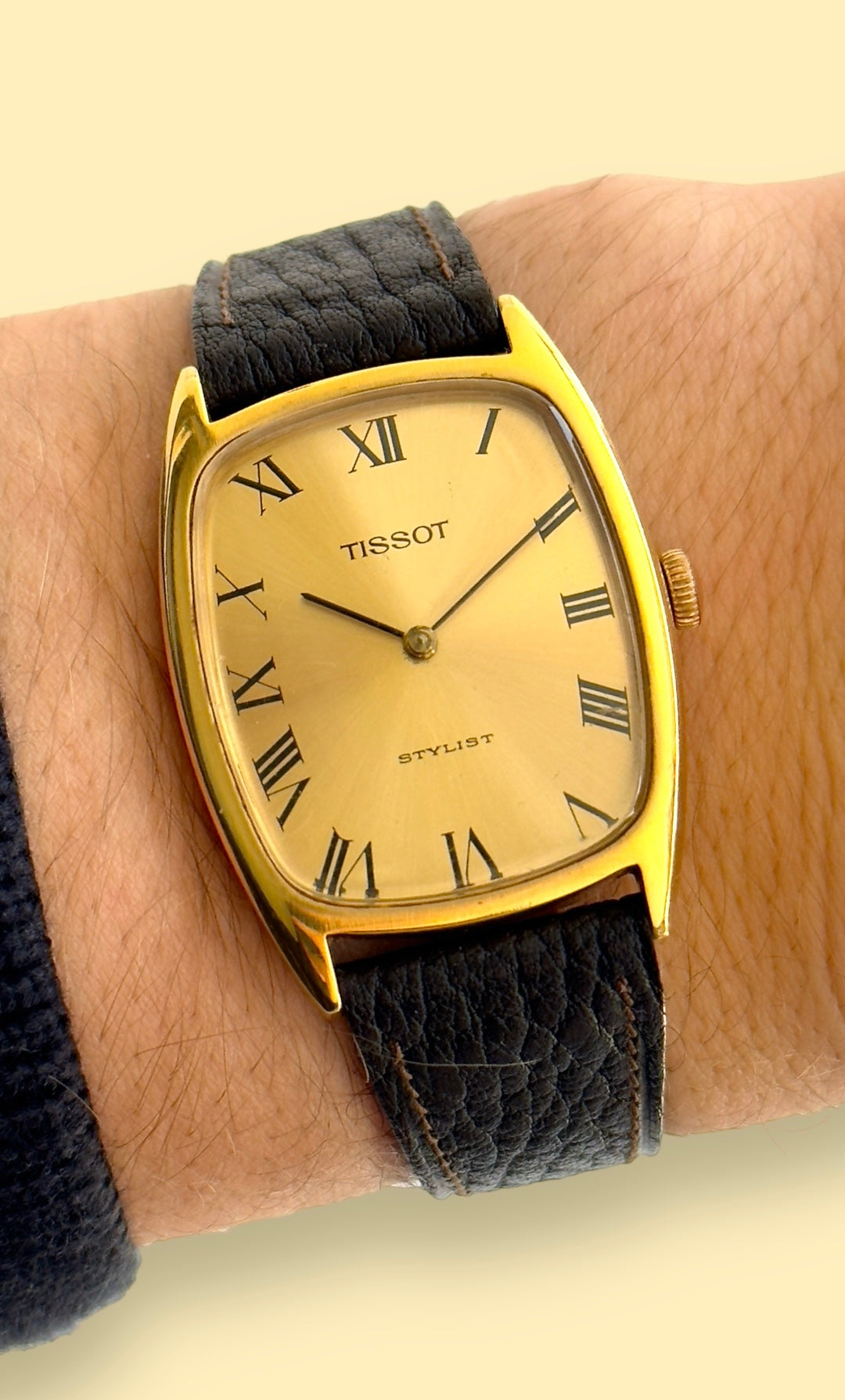 TISSOT STYLIST 70’sブラックフェイス／ゴールドケース Tissot Stylist | Second Vintage