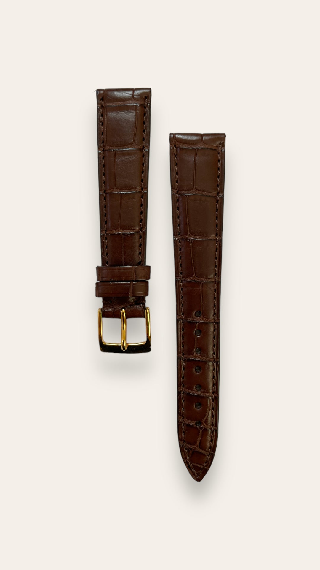 Bracelet alligator marron