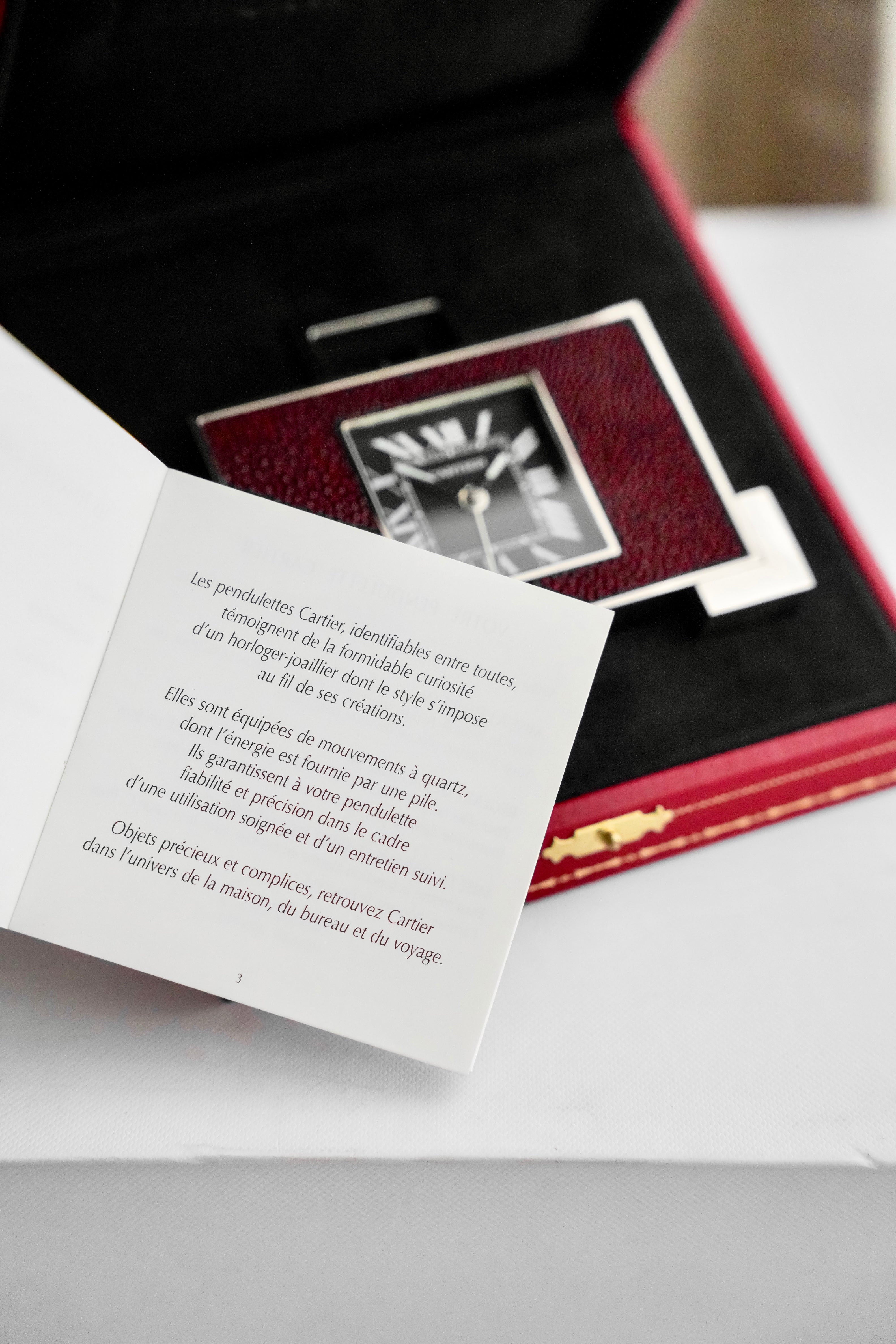 Horloge de table Cartier